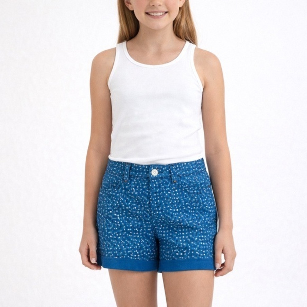 Gymboree Girls Blue Stretch Terry Shorts Casual Size 12